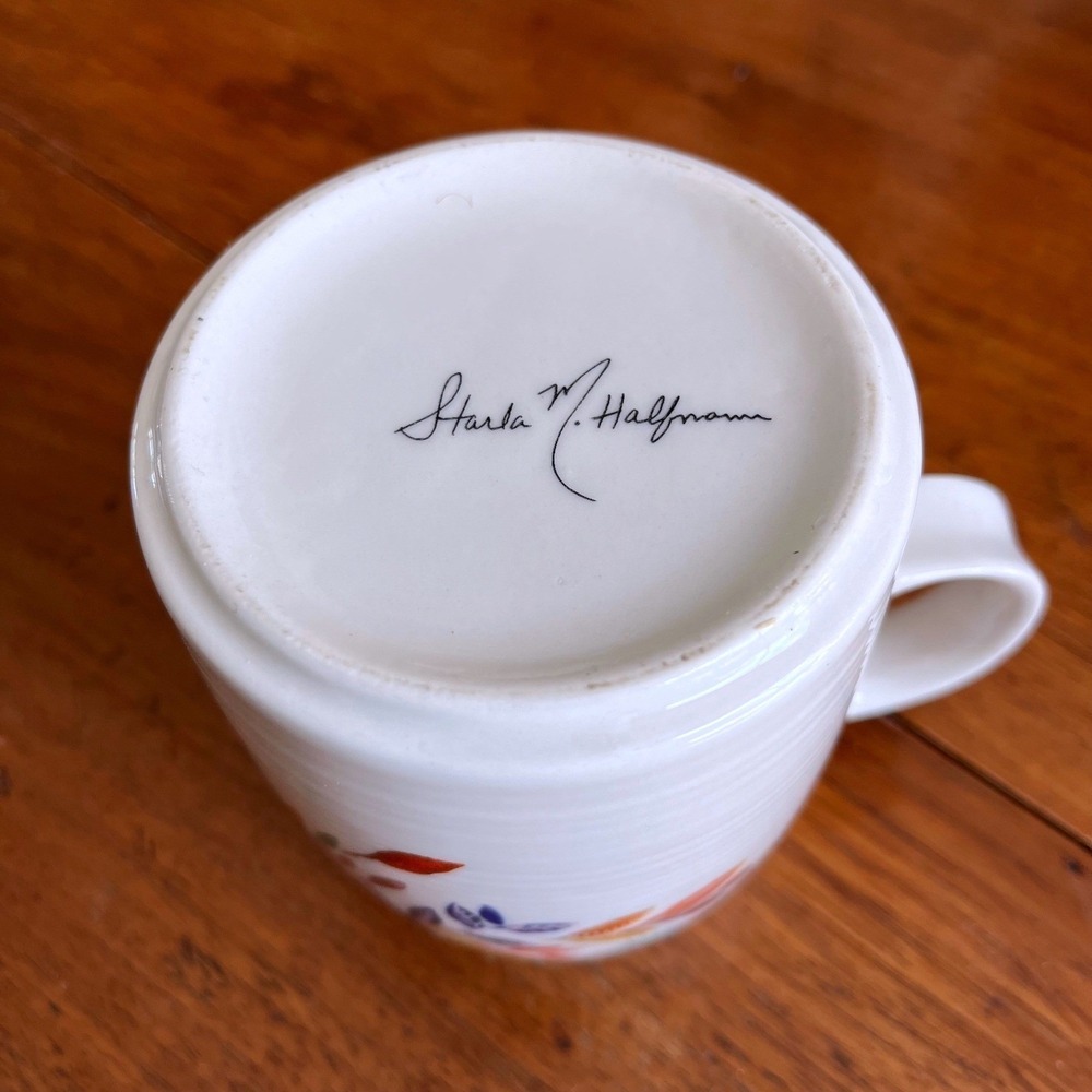 Anthropologie Petal Palette Monogram "V" Mug - Picture 3 of 3